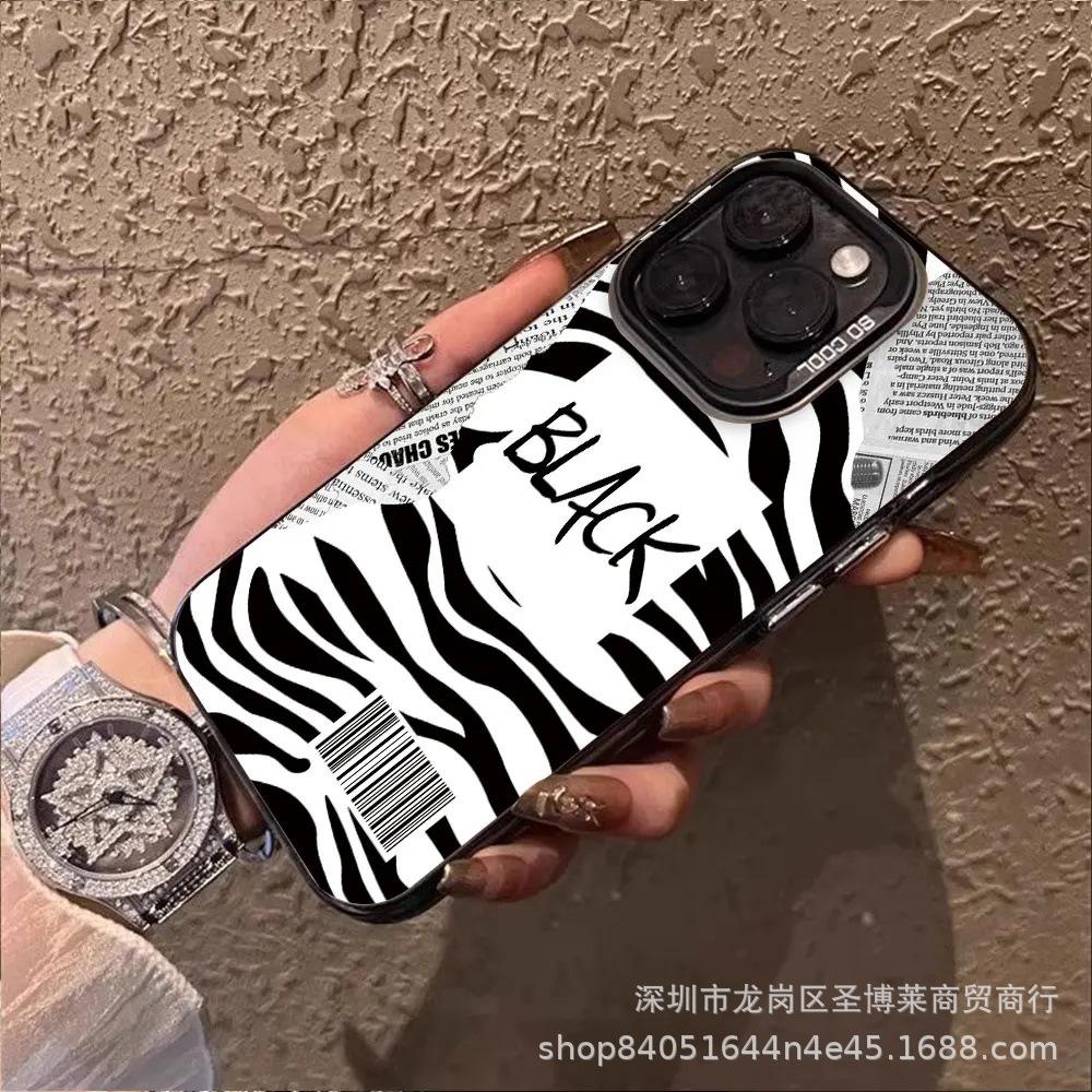 The New Leopard Print Is Suitable for Apple 15 Colored Silver iPhone14Pro Creative 13/11promax Matte 16 Protective Case.