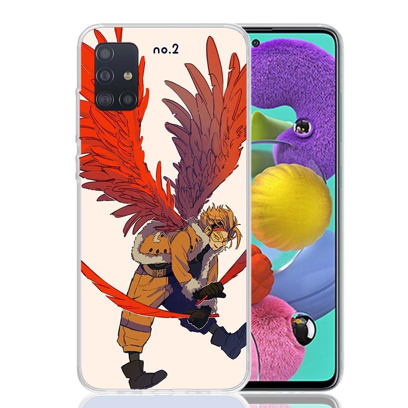 Hawks MHA My Hero A-Academy Phone Case For Samsung Galaxy A52 A32 A22 A12 A02S A50S A30S A51 A31 AA71 Note 20 Ultra 10 S10 Plus