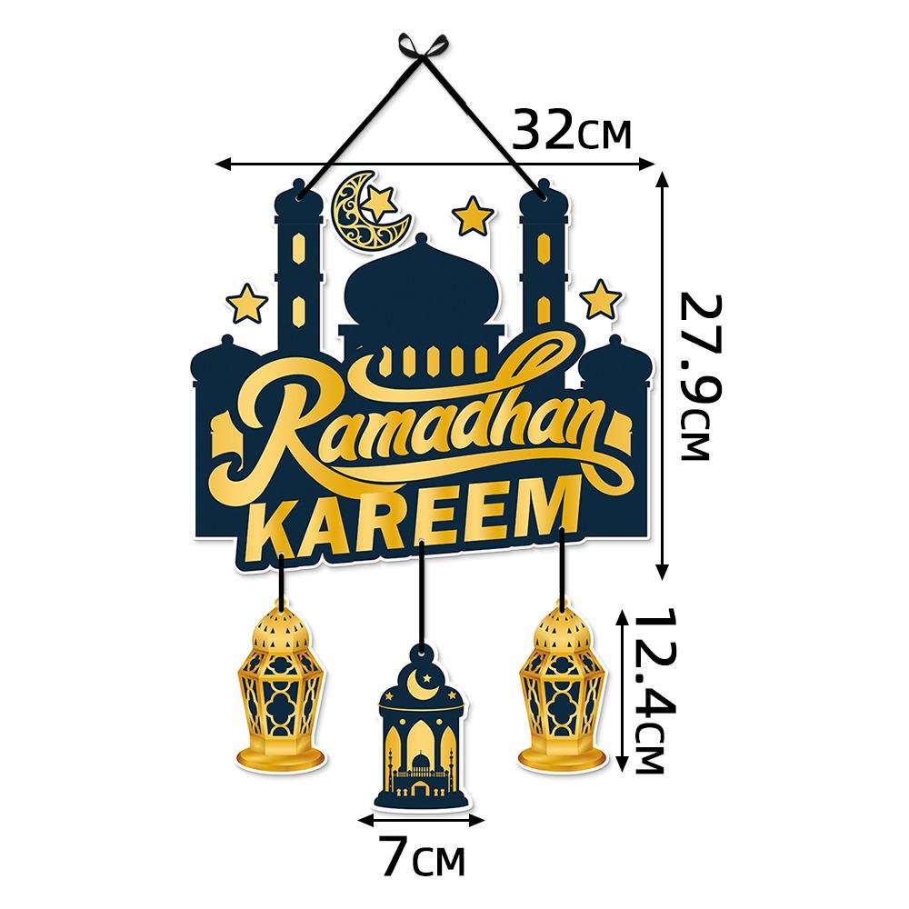 

Звезда Луна Мубарак Подвеска на дверь Подвесные кулоны для разных сцен Флаг для подвешивания на дверь Украшение Рамадана Type C