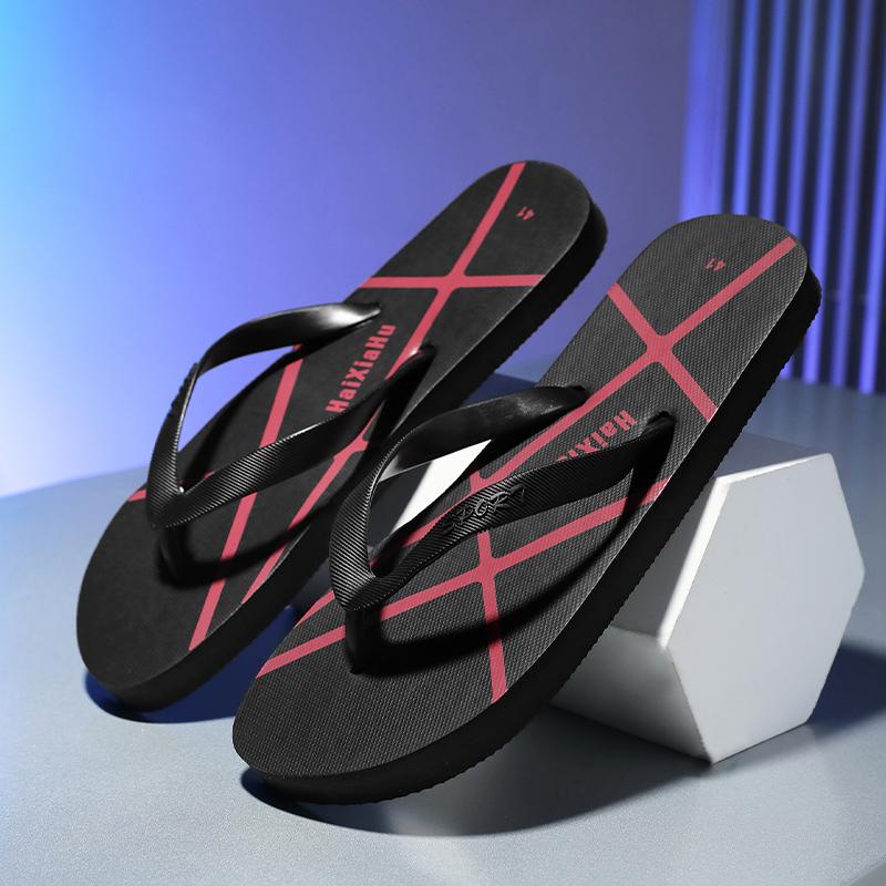 Men's Summer Flip Flop Fashionable Outdoor Slippers Casual Vacation Beach Shoes Indoor Bathroom Non-slip Flip-flops Sandals