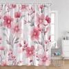 Watercolor Floral Pattern Bath Flowers Butterfly Greening Plants Natural Home Decoration Bathroom Shower Curtain