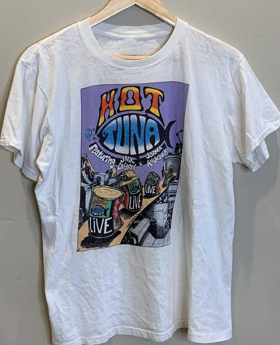 RARE Vintage 1988 Hot Tuna Jefferson Airplane Starship T-shirt CL173 XXXL