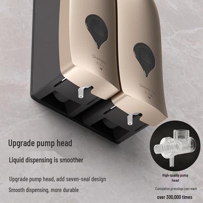 Wall-Mounted No-Drill Soap and Shampoo Dispenser for Hotels