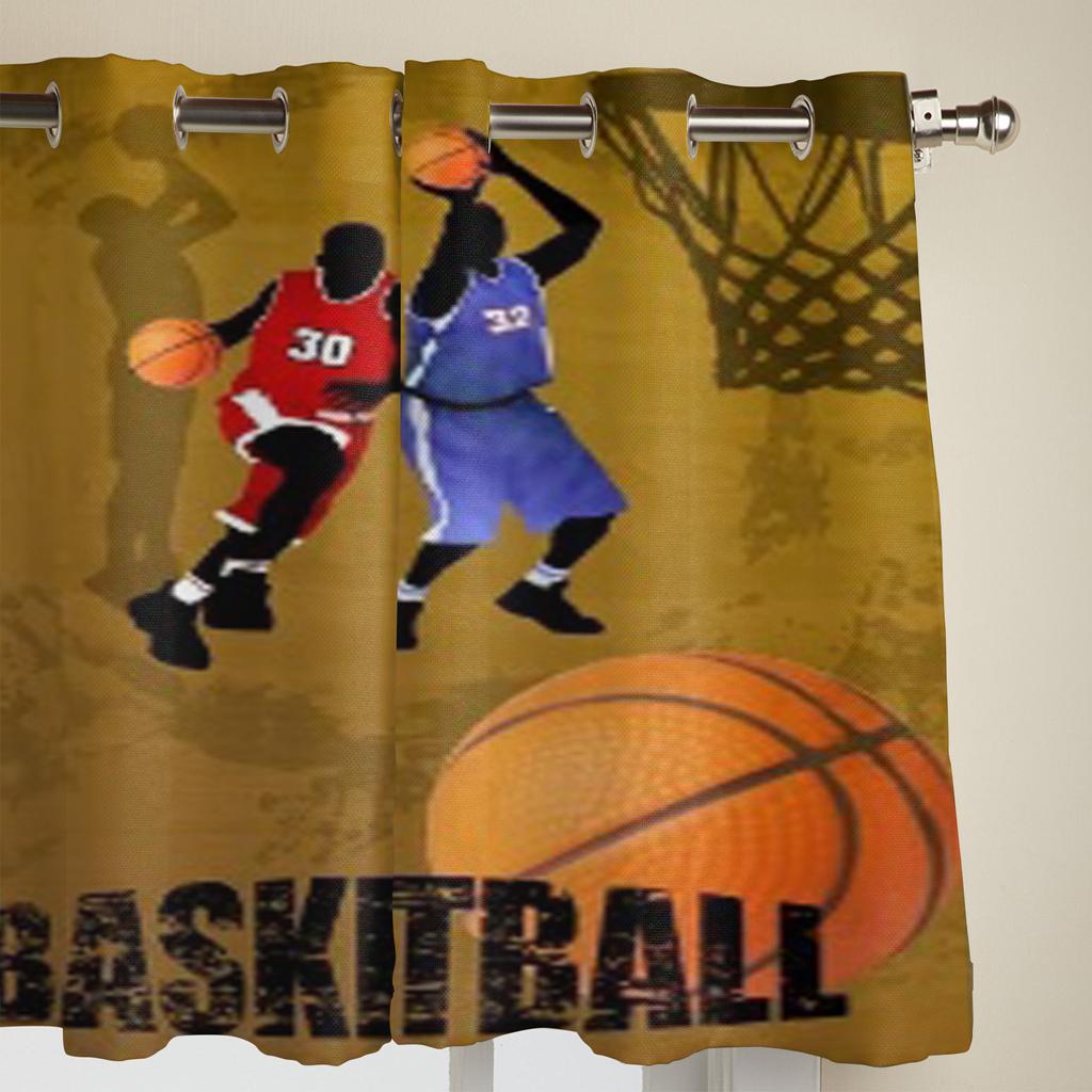 Action Players Basketball Team Modern Window Curtains Drape For Kitchen Living Room Bedroom Decoration Curtains