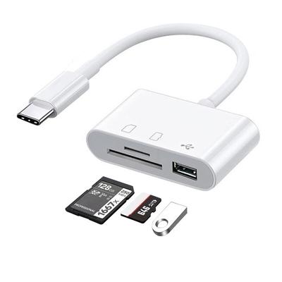 3-in-1 Typ-C-Adapter TF SD-Speicherkartenleser OTG USB-C-Kartenstecker für iPad Pro Huawei für Macbook USB-Typ-C-Adapter