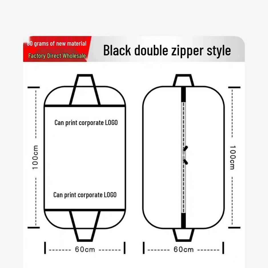 Foldable Non-Woven Dustproof Suit & Coat Bag for Travel and Storage