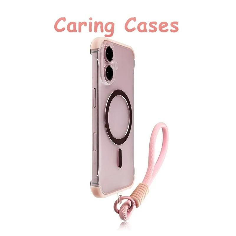 

For iPhone 17 Pro Max Case Clear Matte Magnetic Lanyard Minimalist Compatible with iPhone 16 15 14 13 12 iPhone 15 Pro