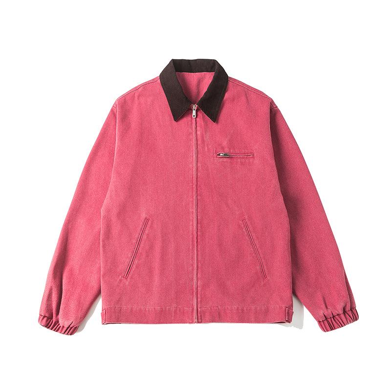 Unisex Retro-Jeansjacke, Herbst/Winter, Amerikanischer Stil, Lockere Passform, Lässige & Vielseitige Oberbekleidung mit Revers.