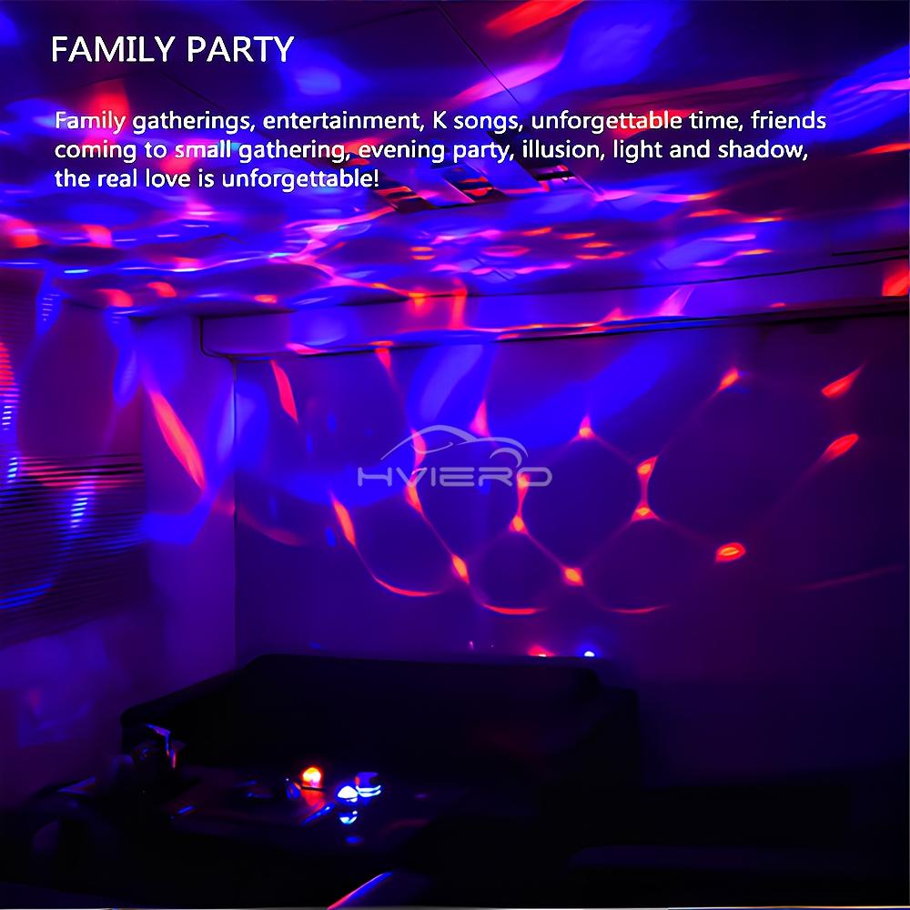 Car USB Ambient Light DJ RGB Mini Colorful Music Sound Led Apple USB Interface Holiday Party Atmosphere Interior Dome Trunk Lamp Neon Lights 4