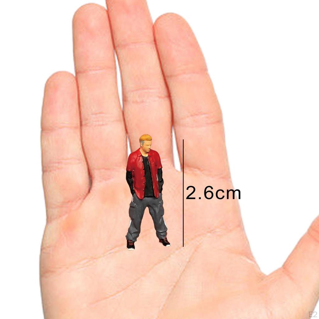 1/64 People Figure Mini Figurine Train Park Street Figures Gentleman Hand