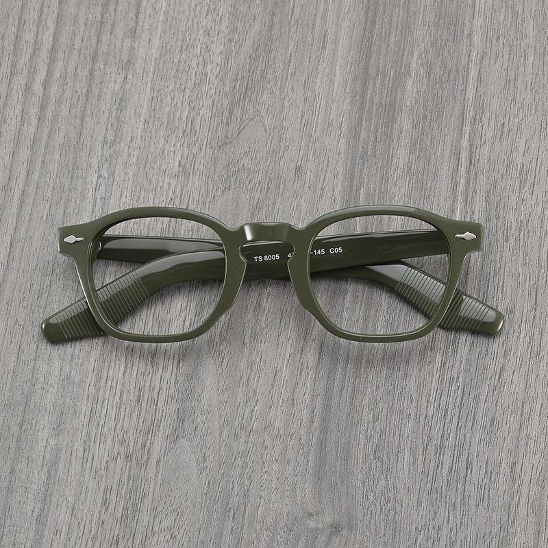 

Очки ручной работы из ацетата в стиле G-Dragon, мужские, ретро, с большой оправой, черные, для миопии зелёный