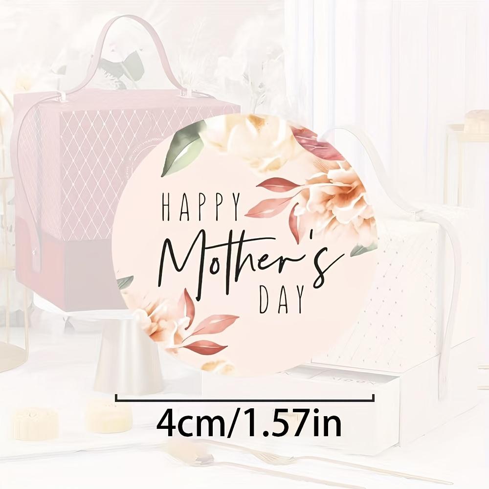 

60Pcs Happy Mother s Day Round Stickers Elegant Flower Tags Stickers Greeting Cards Gifts Mother s Day Theme Stickers As Shown