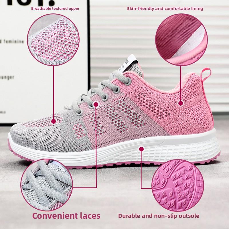 Women'S Shoes Summer 2025 Flat Bottom Casual Sneaker  Soft Sole  Ladies Shoes Mom Cheap Shoes Clearance Free Shipping