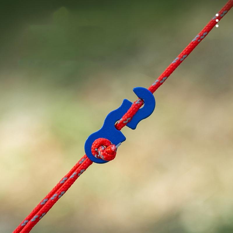 4pack Durability Reflective Tent Cords Reinforced Windproof Rope with Buckles for Enhances Night Safety