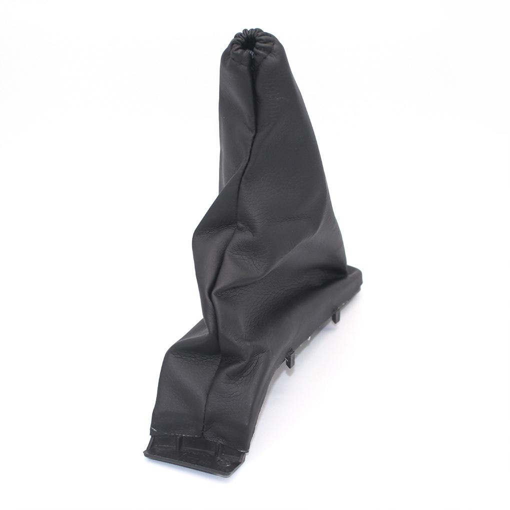 Black Elegant Dust-proof Car Handbrake Gaiter Cover In Black PU Leather For Car Parking Handbrake Boot Gaiter