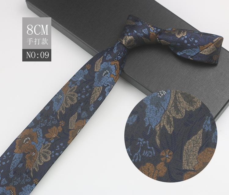 Men'S Business Gentleman'S Suit Wedding Meeting Pattern Host High-End Jacquard Green 8Cm Hand Tie