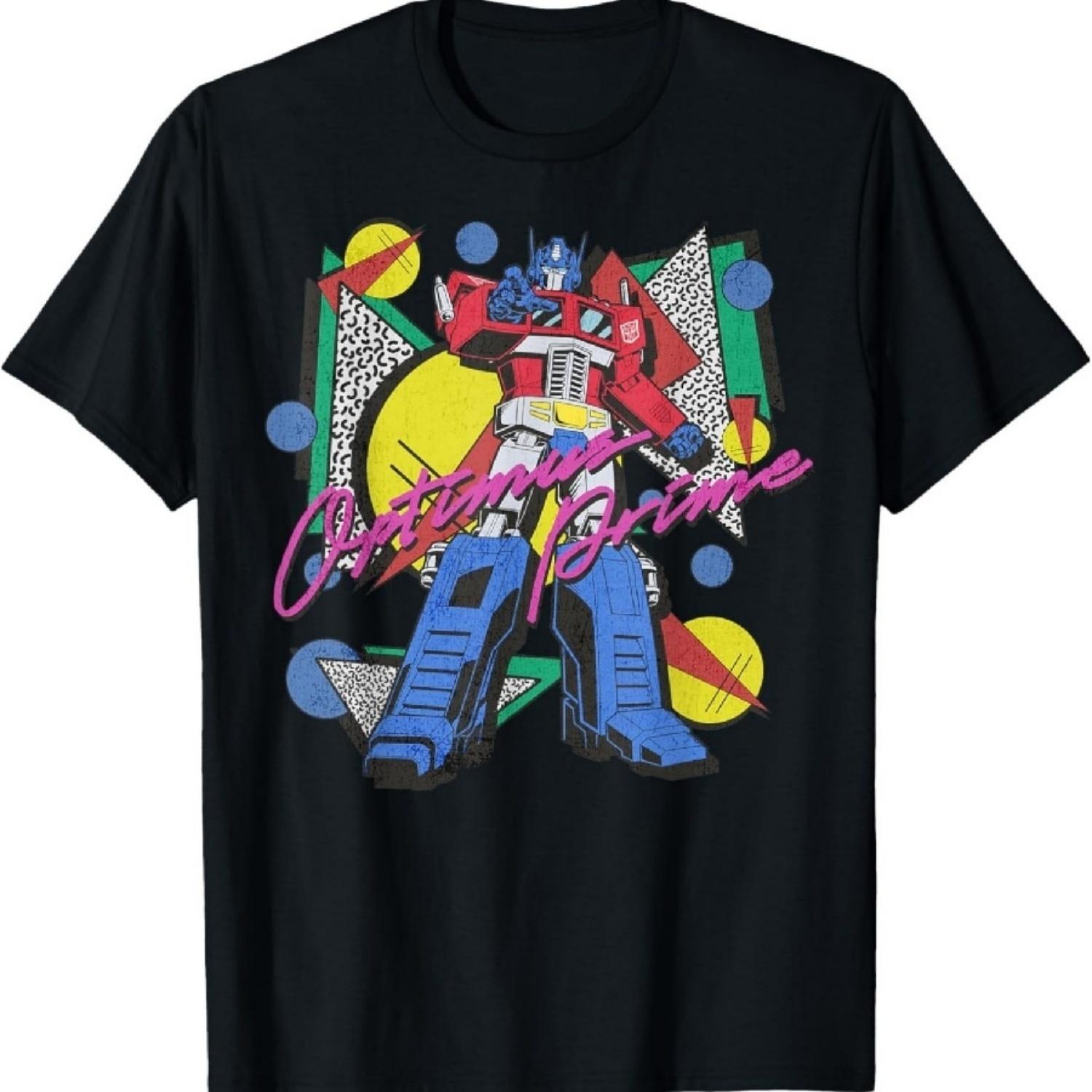 Transformers Retro Optimus Prime 80 s Print T-Shirt XXXXXL разноцветный