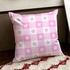 Bright Spring Pastel Gingham Cushion Cover Reversible Soft Durable Pillow Cover Home  Car MultiScene Use for Daily Comfort