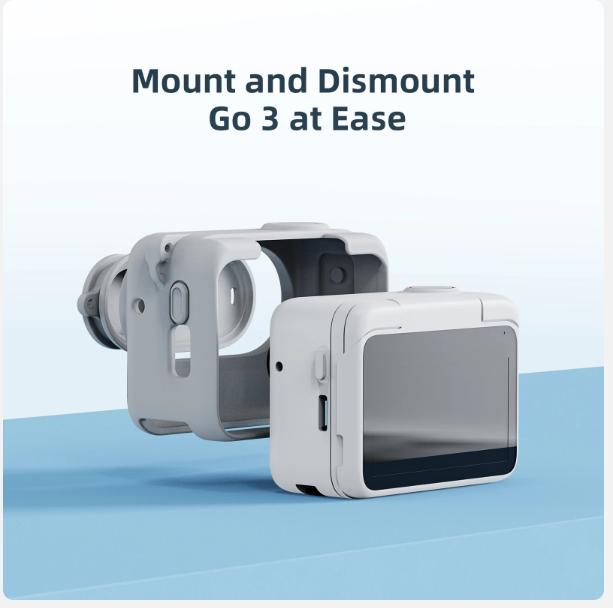 Pentru Insta360 GO 3 Husă din silicon pentru Insta360 Go 3 Husă de protecție pentru cameră de acțiune cu accesorii pentru folie de protecție a obiectivului