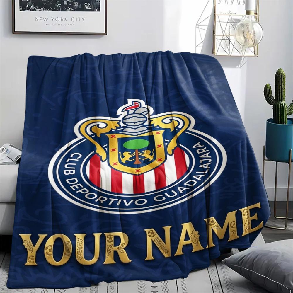 1PC Chivas Crest Fan Gear Custom Name Patterned Flannel Blanket Suitable For All Seasons For Home Decor Warmth And Comfort Gifts Holiday Present