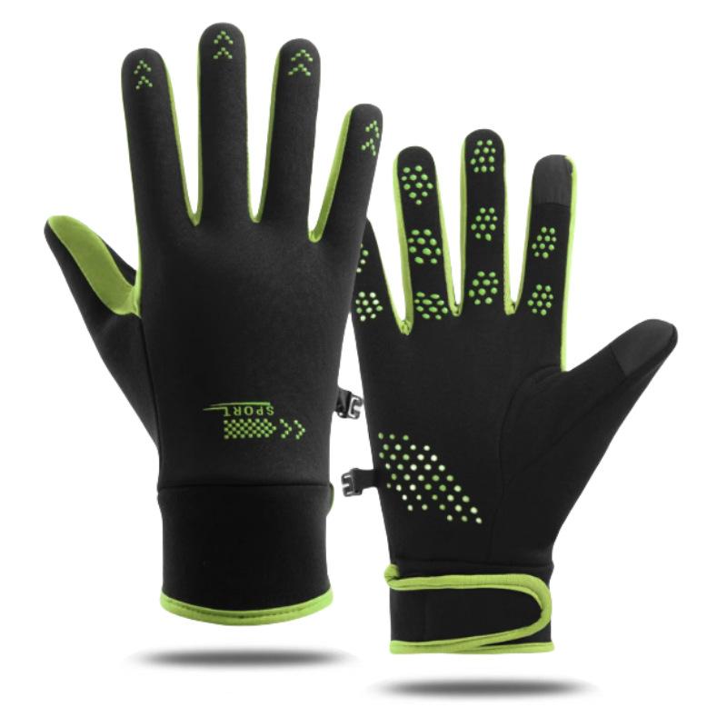 German velvet autumn and winter warm gloves women's outdoor windproof cycling sports non-slip touch screen cold-proof couple gloves men's velvet