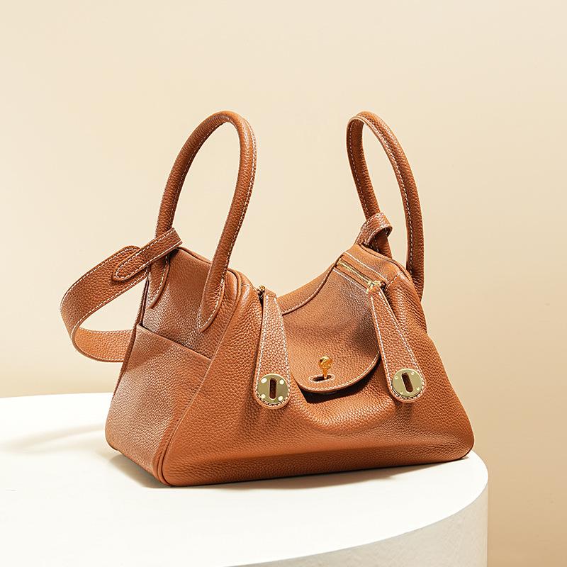 Borsa Dottore TOGO in Vera Pelle di Mucca - Cucita a Mano con Filo Cerato, Sensazione di Lusso, Singola Spalla da Donna, Stile da Pendolare, Best Seller.