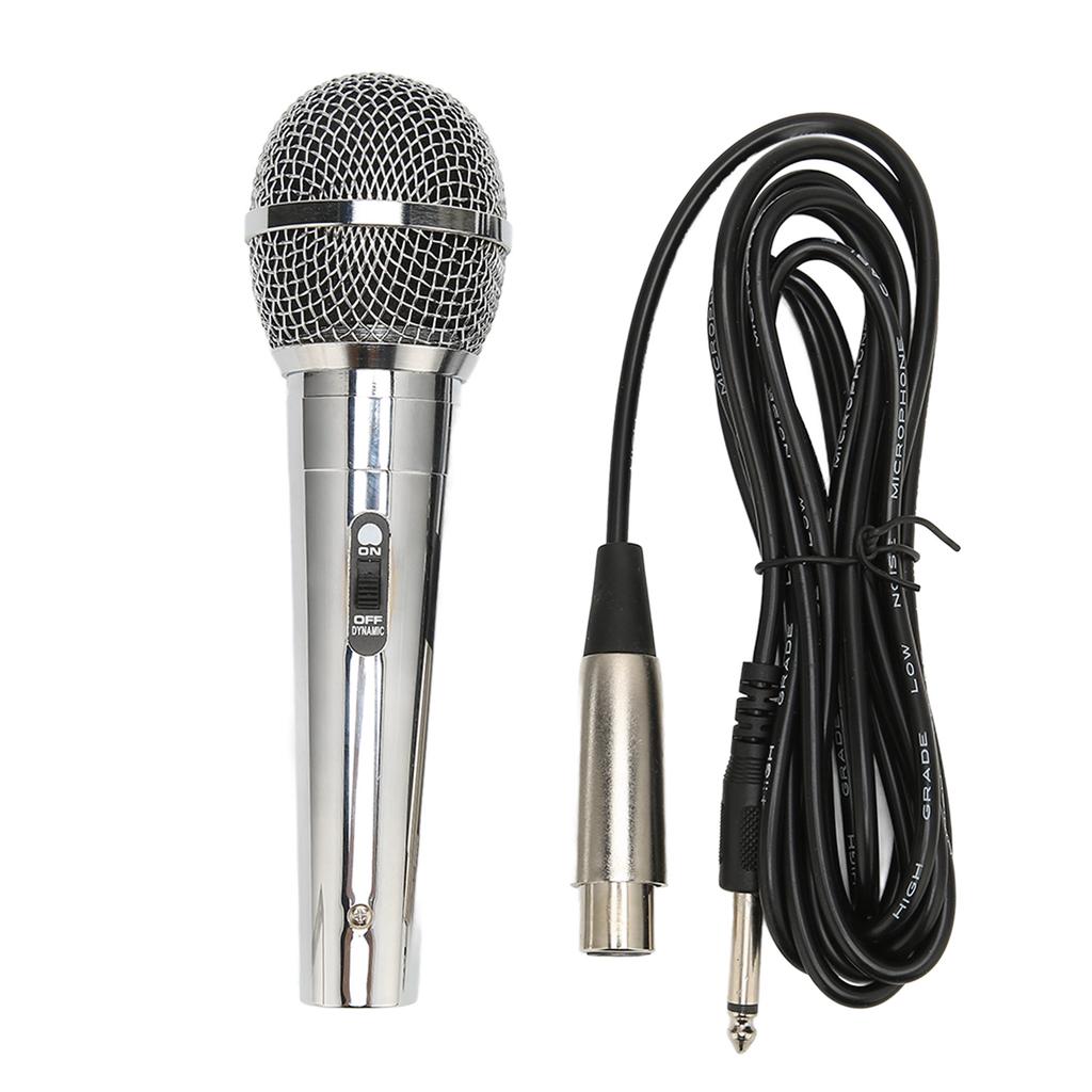 Wired Microphone Moving Coil Type Handheld Singing Microphone for Home KTV Meeting 9.8ft