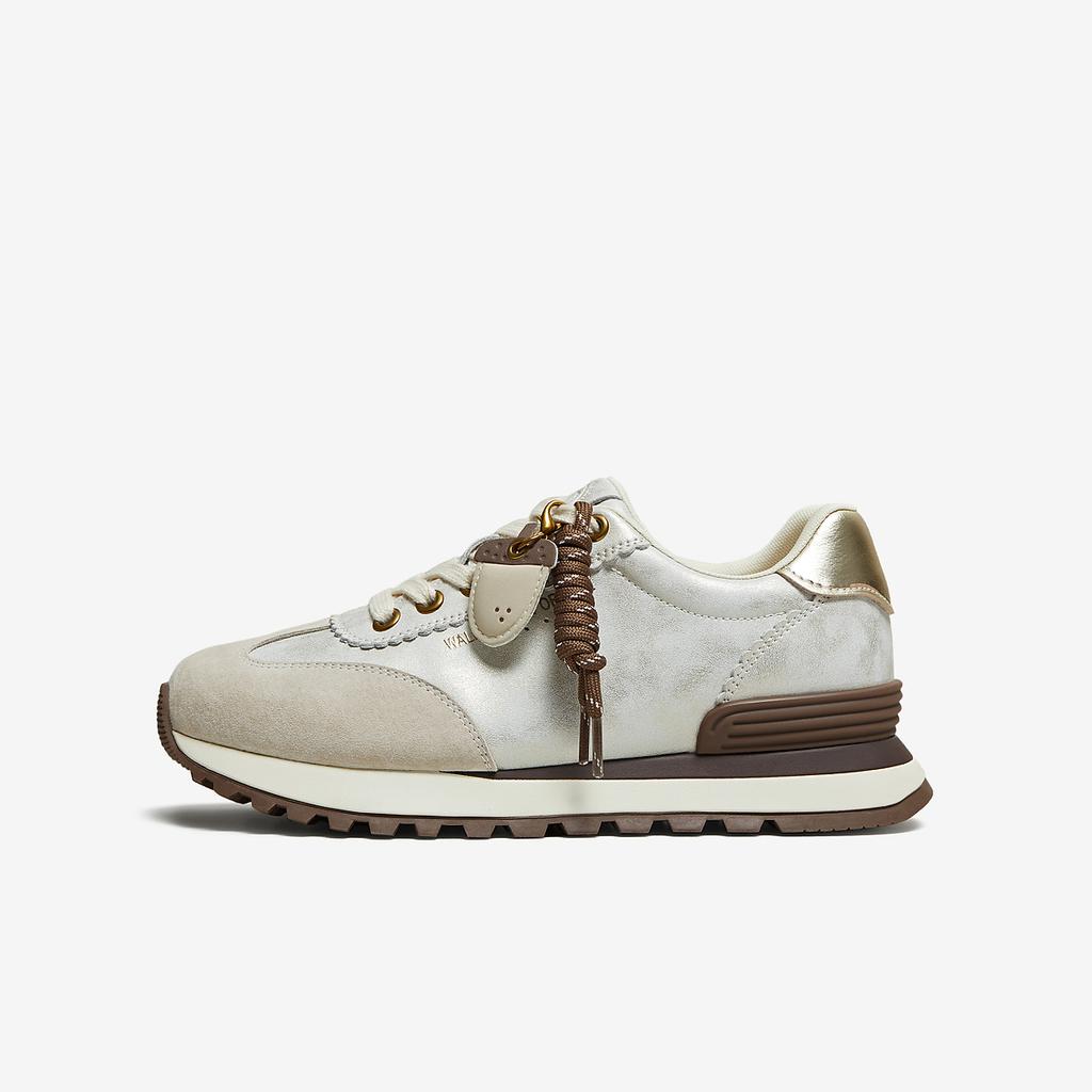 TATA/He She 2026 Spring Thick Soled Forrest Gump Shoes Women's Breathable Casual Sports Shoes
