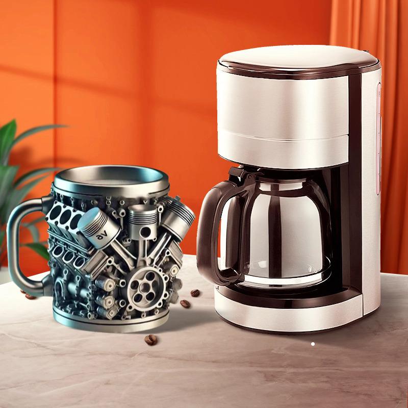 High-End Resin V8 Engine Mug Ornament
