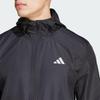 adidas Gym+ Hooded Logo Print Zip-Up Long Sleeve Jacket Men Outerwear Black IN5838