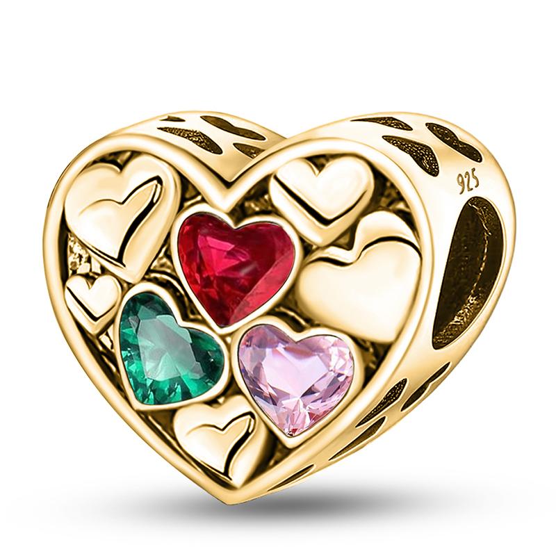 Copper Love Heart Firefly Golden Series Charms Fit Diy Making Bracelet Necklace Gift High Quality Fine Jewelry