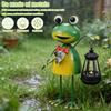 Solar Lights Frog Statue Waterproof Outdoor Solar Frog Garden Sculpture Solar Powered Frog Garden Statues Ornaments for Backyard