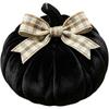 Pumpkin Decor, Ribbed Shape, for Mantel or Shelf, Black