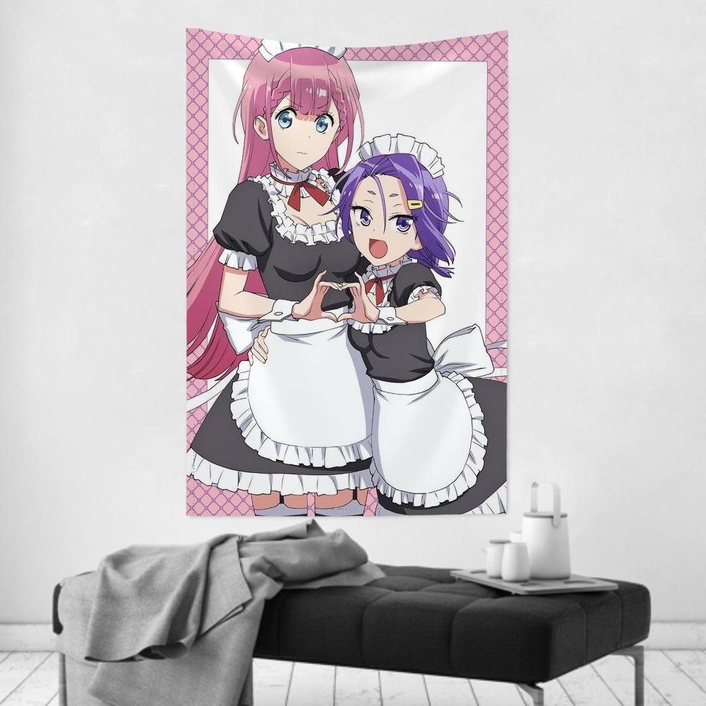 Maid Girl Cute Anime Tapestry Room Decor Wall Cloth Party Hanging Background Room Decor Baby Room