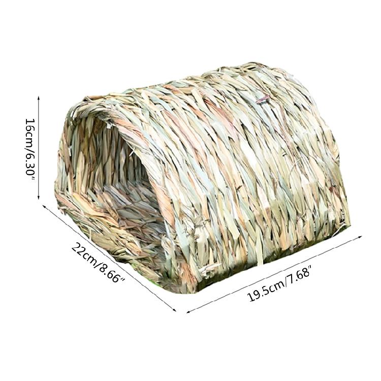 Rabbit Straw Nest Guinea Pig for Hay Lounge Pet Tunnel Chew Toys for Hamster Ger