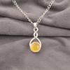 Yellow Cat's Eye 925 Sterling Silver Pendant, Handmade Gorgeous Silver Jewelry, Beautiful Cat's Eye Gemstone Jewelry For Gift