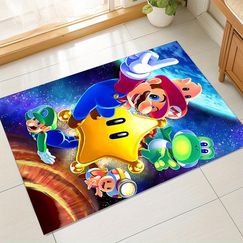 Килимок Super Mario Galaxy Adventure для ігрової кімнати, спальні, вітальні, дивана, декору дому, дитячого ігрового куточка, нековзкий килимок для підлоги