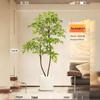Large Indoor Potted Nandina Domestica Faux Plant - Luxury Green Décor for Living Room