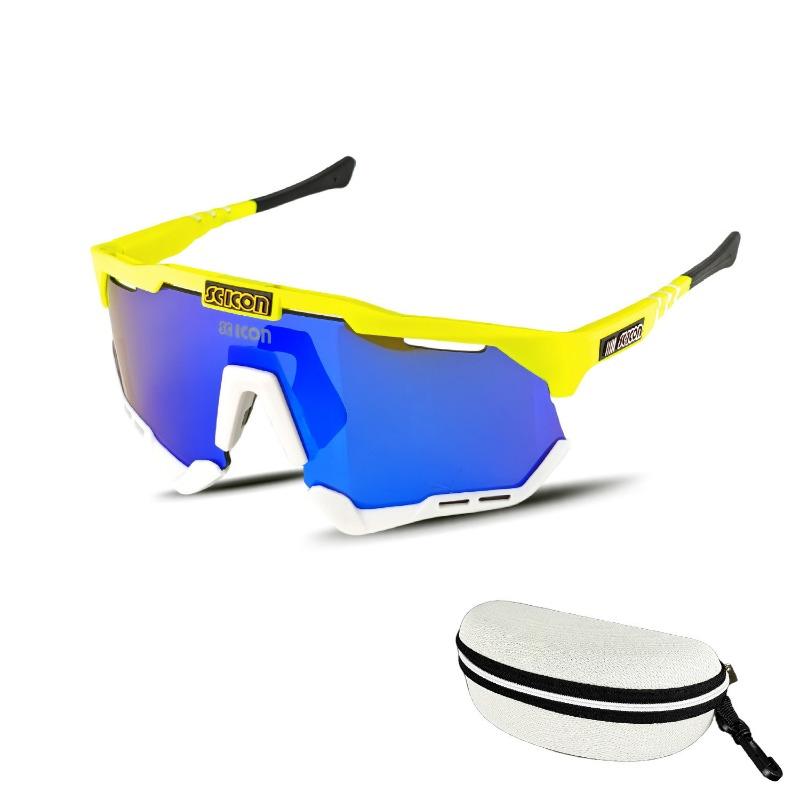 Men's and Women's Sports Glasses, Outdoor Riding Goggles, Motorcycle Lenses, Running Marathon Riding Glasses, Discoloration