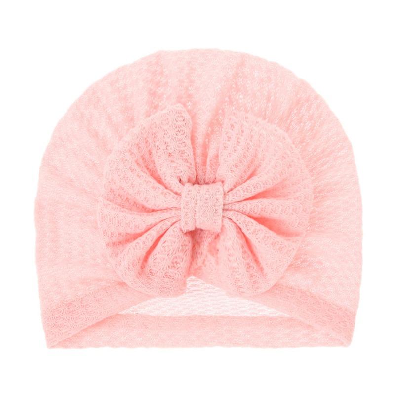 New Baby Knitted Wool Waffle Hat Bow Children's Pullover Hat Baby Out Cute Boat Hat