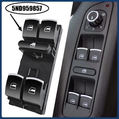 5ND959857 Für VW Golf 5 6 GTI MK5 MK6 Jetta Tiguan Passat B6 CC Seat Leon MK2 Fabio Elektrische Fensterheber Hauptschalter Bedienknopf