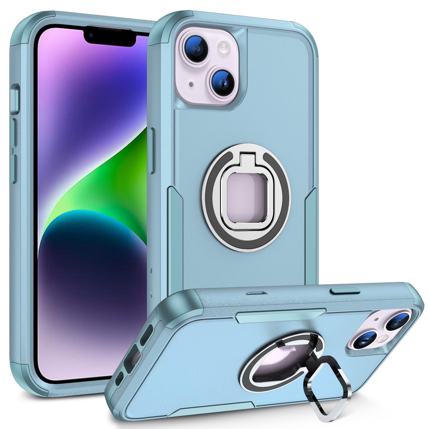 

New Phone Case for Apple 14 with Foldable Ring Holder for IPhone Triple Proof Phone Case For iPhone6 Plus
