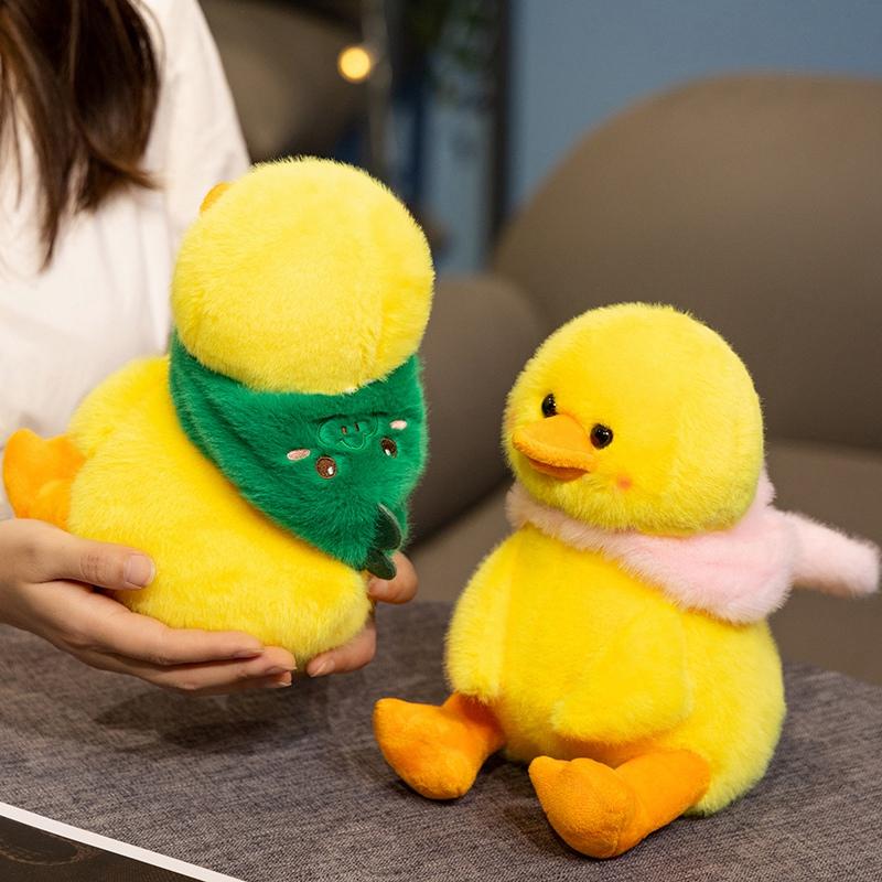 Yellow Duck With Hat Plush Toys  Lovely Cartoon Animals Stuffed Dolls Holiday Gift Home Decor Sofa Plush Pillows
