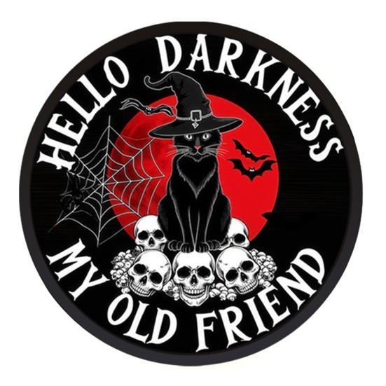 Festive Halloween Decorations LED Glowing Hanging Decor, Acrylic Window Ornament with Light, Spooky Ambiance Sign for Door Wall Haunted House,
