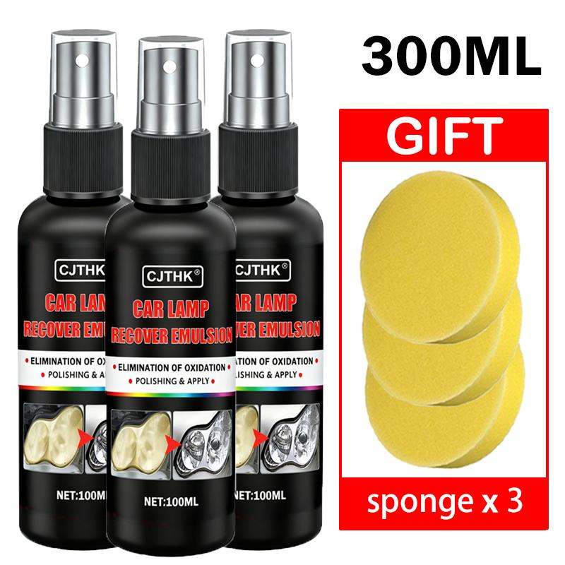 Car Headlight Restoration Polishing Kits Headlamp Scratch Remover Repair Cleaning Paste Remove Oxidation Headlight Polish Liquid