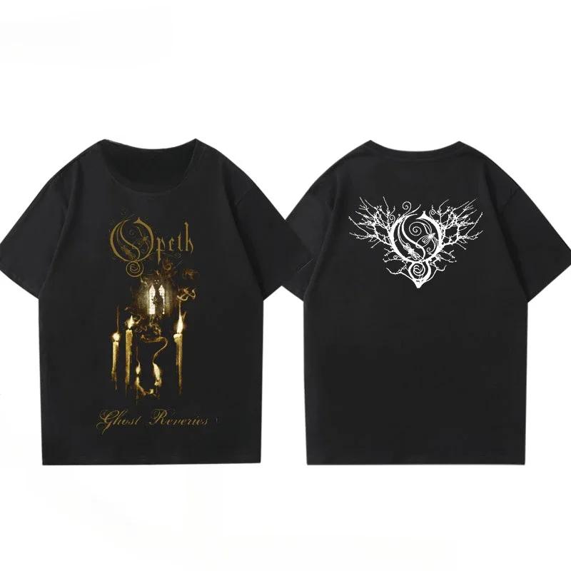 

Винтажная футболка с принтом прогрессив-дэт-метал группы для мужчин и женщин, модная футболка с коротким рукавом группы Opeth, уличная одежда, летняя футболка#Цвет XXXXXL чёрный