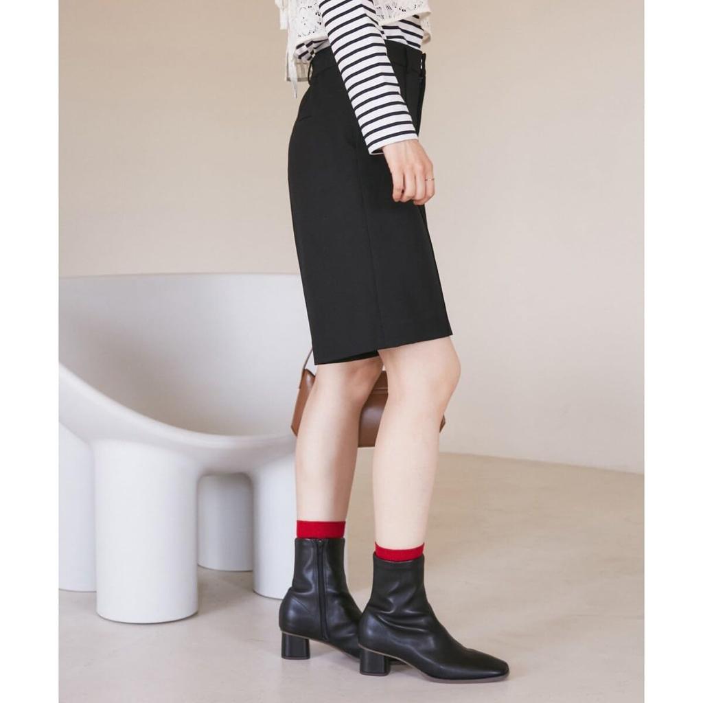 ROPE PICNIC Serge Perfect for Coordinating with Black Size 36 Wool-Like Shorts, Others, (01),