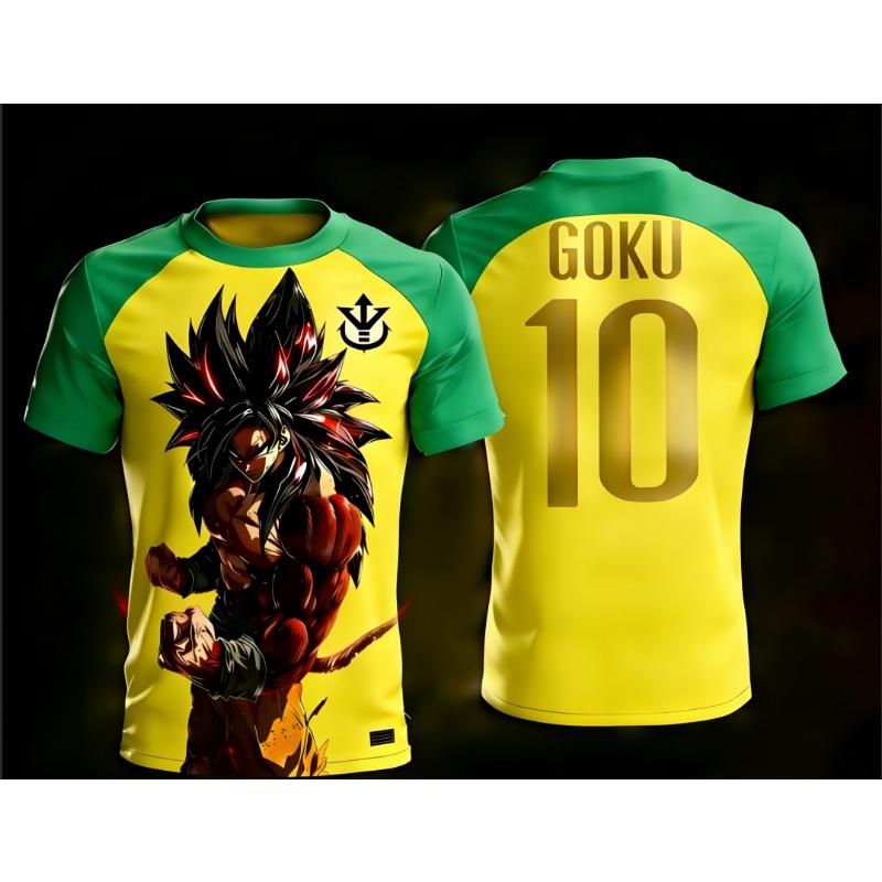 Fashion 2026 Dragon Ball Official 3D Print Goku 10# Football Jersey
