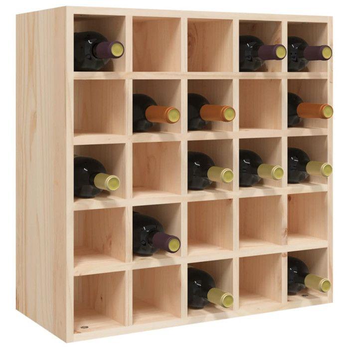 Wine Cabinet 56x25x56 Cm Solid Pine Wood