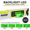 12-Inch Digital Torpedo Level and Protractor Aluminum Inclinometer Angle Finder with Backlight LED Display & V-Groove Magnetic Base, IP54 Dust/Water